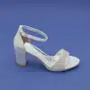 015 BNO Abiye Bayan Ayakkabı 7 cm Gümüş