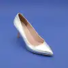 170 BNO Klasik Bayan Ayakkabı Stiletto 7 cm Gümüş
