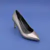 170 BNO Klasik Bayan Ayakkabı Stiletto 7 cm Platin