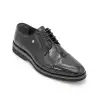 2971 Fosco Hakiki Deri Erkek Ayakkabı Siyah Rugan Eva