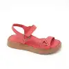 607-1 ASY Hakiki Deri Bayan Sandalet Kırmızı