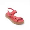 607-1 ASY Hakiki Deri Bayan Sandalet Kırmızı