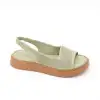 878 ASY Hakiki Deri Bayan Sandalet Yeşil
