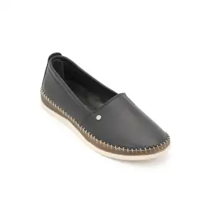 001 ARX Hakiki Deri Bayan Ayakkabı Siyah