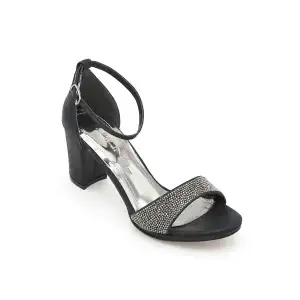 015 BNO Abiye Bayan Ayakkabı 7 cm Siyah