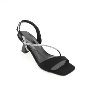 088 BNO Abiye Bayan Ayakkabı 6 cm Siyah