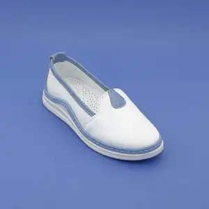 126-2 JFL Hakiki Deri Bayan Ayakkabı Beyaz