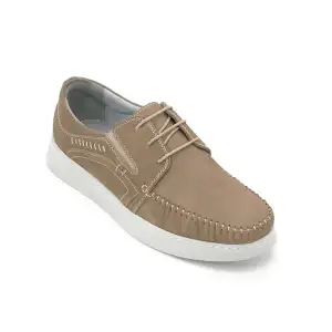 2066 BRO Erkek Hakiki Deri Ayakkabı Kum Nubuk