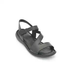 216 EKN Hakiki Deri Bayan Sandalet Siyah