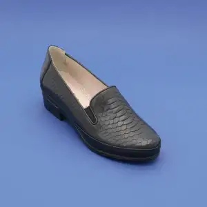 220 PTK Hakiki Deri Bayan Ayakkabı Siyah