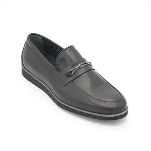 2921 Fosco Hakiki Deri Erkek Ayakkabı Siyah Eva