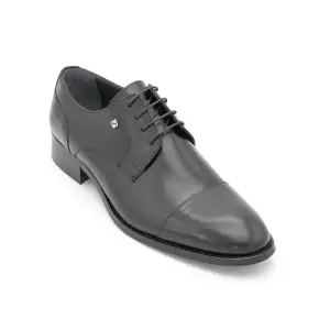 3002 Fosco Hakiki Deri Erkek Ayakkabı Siyah