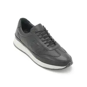 305 SYR Erkek Hakiki Deri Ayakkabı Siyah Poli