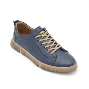 3781 LFG Hakiki Deri Erkek Ayakkabı Lacivert