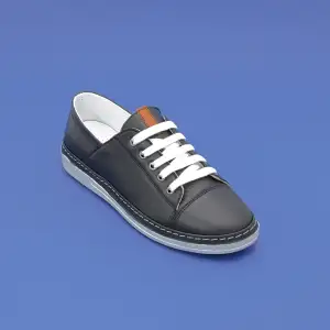 501 YVZ Hakiki Deri Bayan Ayakkabı Siyah