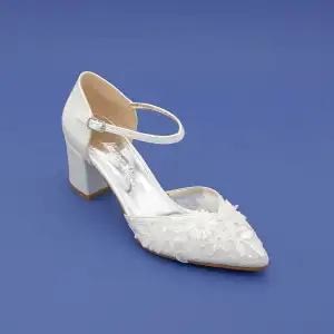 5478 OZR Abiye Bayan Ayakkabı Sedef 6 cm