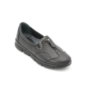 603 ULS Hakiki Deri Bayan Ayakkabı Siyah