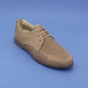 851 SHM Hakiki Deri Erkek Ayakkabı Kum Nubuk