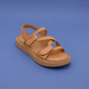 852 ASY Hakiki Deri Bayan Sandalet Taba