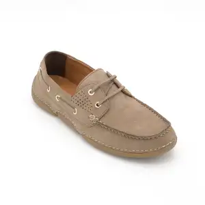 9843 Fosco Hakiki Deri Erkek Ayakkabı Kum Nubuk