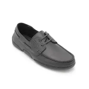 9843 Fosco Hakiki Deri Erkek Ayakkabı Siyah