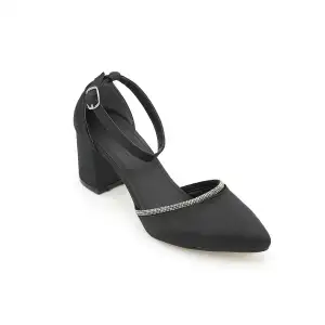 K-15 BNO Abiye Bayan Ayakkabı 6 cm Siyah
