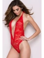 Arkası Açık Dantelli Kırmızı Fantazi Babydoll Tm1287