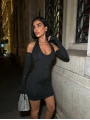 Işıltını Yansıt Full Taş Halter Mini Elbise