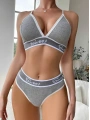 Kadın Gri Sweet Sütyen Kilot Takımı 5198