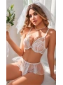 Kadın Seksi Beyaz Dantel Fantezi Kostümü 2123
