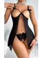 Kadın Siyah Fantezi Gecelik Tül 2112
