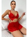 Kırmızı Valentines Tasarım Gecelik 18511