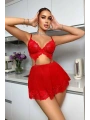 Kırmızı Valentines Tasarım Gecelik 18511