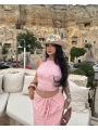 Morliva gipeli şifon kumaş iç göstermez full astarlı büstiyer etek takım