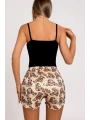 Morliva Renkli Ayıcık Desenli Askılı Şortlu Kadın Pijama Takımı