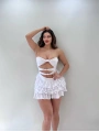 Morliva sandy kumaş tam likralı mini elbise