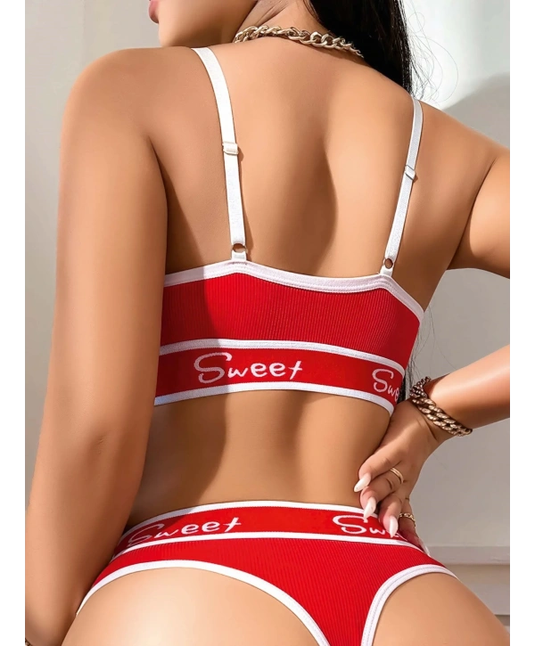 Kadın Kırmızı Sweet Sütyen Kilot Takımı 5161