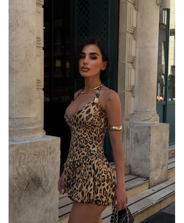 Morliva Aksesuarlı Mini Boy Elbise 1113