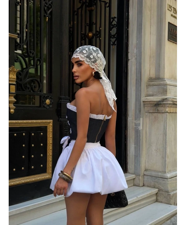 Morliva Bustiyer Balon Etek İkili Viral Takım 1097