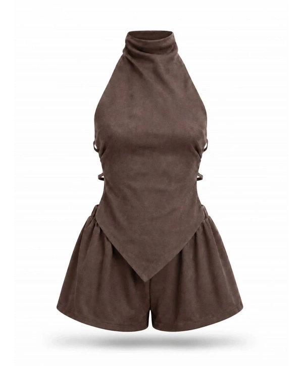 Morliva Miami Poplin Kumaş Şort Bluz Takım 5430