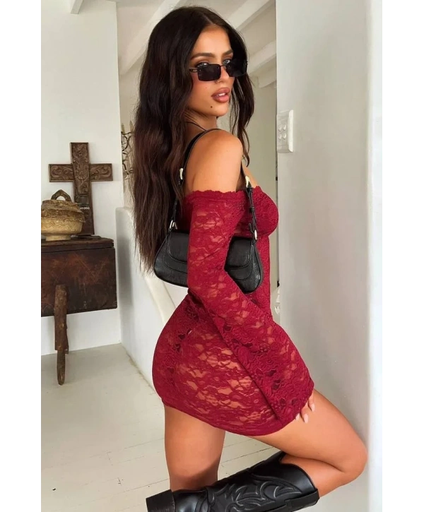 Morliva Omuz Dekolteli Mini Boy İkili Set