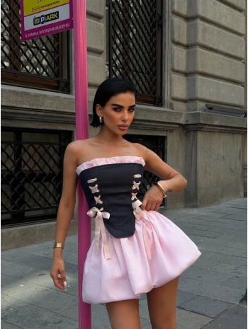 Morliva Bustiyer Balon Etek İkili Viral Takım 1097