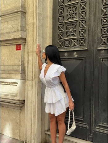 Morliva muslin keten şortlu elbise