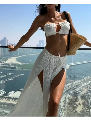 Morliva Plise kumaş ikili takım