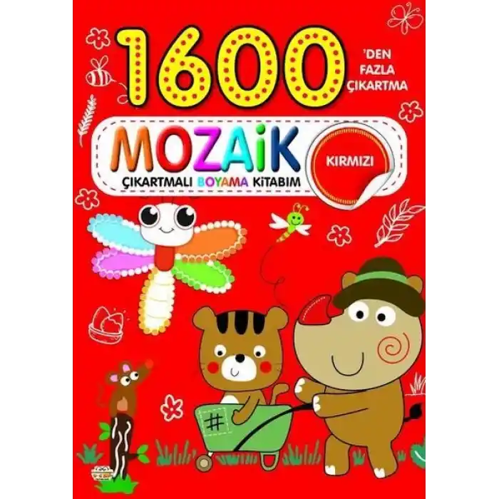 1600 Mozaik Çıkartmalı Boyama Kitabım Kırmızı