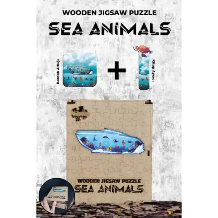 Ahşap Puzzle - Sea Animals (87 parça)