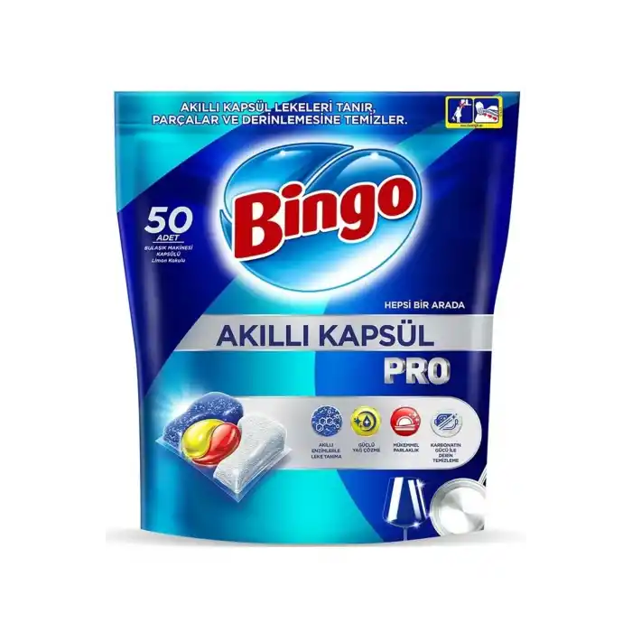 Bingo Akıllı Kapsül Pro Bulaşık Makinesi Deterjanı 50 Adet