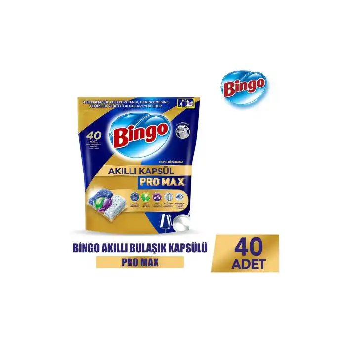 Bingo Akıllı Kapsül Pro Max Bulaşık Makinesi Deterjanı 40 Adet