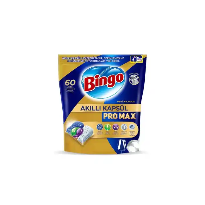 Bingo Akıllı Kapsül Promax Bulaşık Makinesi Deterjanı 60 Adet