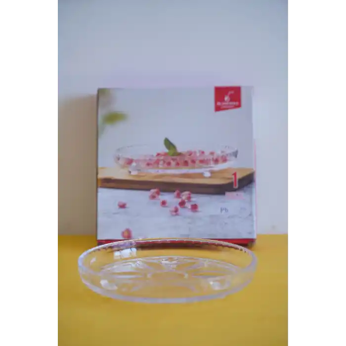 Blınkmax Ayaklı Şeffaf Cam Tabak